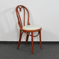 Vintage Esszimmerstuhl mit Echtleder weiÃŸ