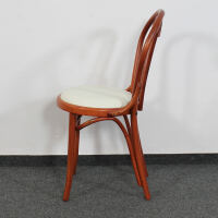 Vintage Esszimmerstuhl mit Echtleder weiÃŸ