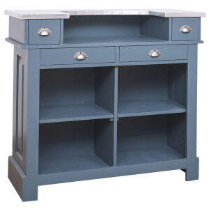 Blaue Bartheke im Landhausstil 120 cm