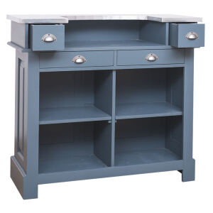 Blaue Bartheke im Landhausstil 120 cm