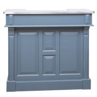 Blaue Bartheke im Landhausstil 120 cm