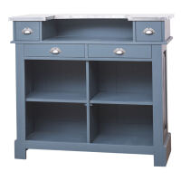 Blaue Bartheke im Landhausstil 120 cm