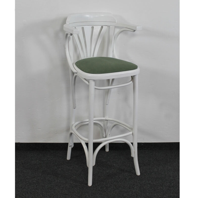 Gepolsterte Barhocker mit Lehne Weiß