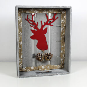LED-Deko "Roter Hirsch"