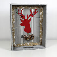 LED-Deko "Roter Hirsch"