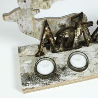 Teelichthalter Advent aus Holz