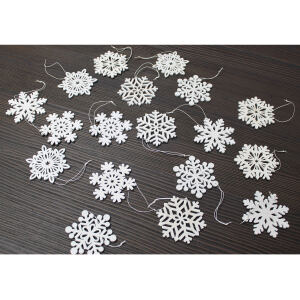 Hänger Schneeflocken 18er-Set
