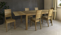 Esstisch Massivholz LINO mit 2 Schubkasten 100 cm