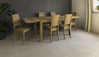 Esstisch Massivholz LINO mit 2 Schubkasten 80 cm