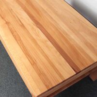 Großer Massivholz Couchtisch mit Ablage - 120x70cm