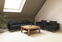 Großer Quadratischer Couchtisch mit Ablage - 100x100cm
