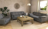 Großer Quadratischer Couchtisch mit Ablage - 100x100cm