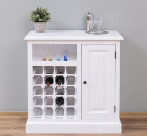 WeiÃŸe Kommode mit Weinfach Shabby
