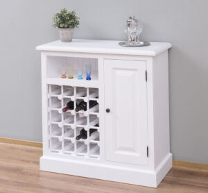 WeiÃŸe Kommode mit Weinfach Shabby
