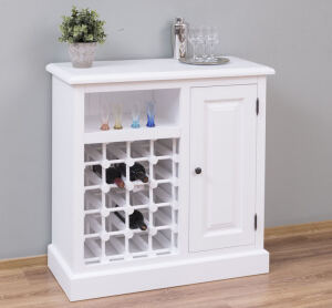WeiÃŸe Kommode mit Weinfach Shabby