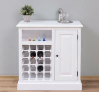 Weiße Kommode mit Weinfach Shabby