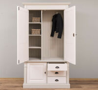 Kleiderschrank mit Schubladen Cremegrau Vintage