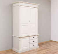 Kleiderschrank mit Schubladen Cremegrau Vintage