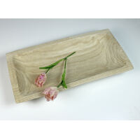 Eckige Dekoschale aus Holz