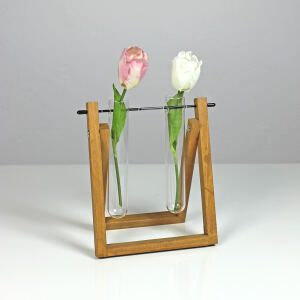 Vasenhalter mit Holzgestell