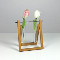 Vasenhalter mit Holzgestell