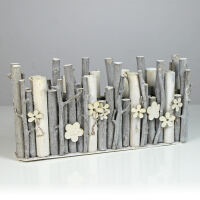 Holzkasten mit Vasenhalter