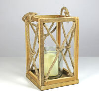 Windlicht aus recyceltem Holz