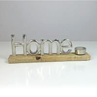 Teelichthalter Holz HOME