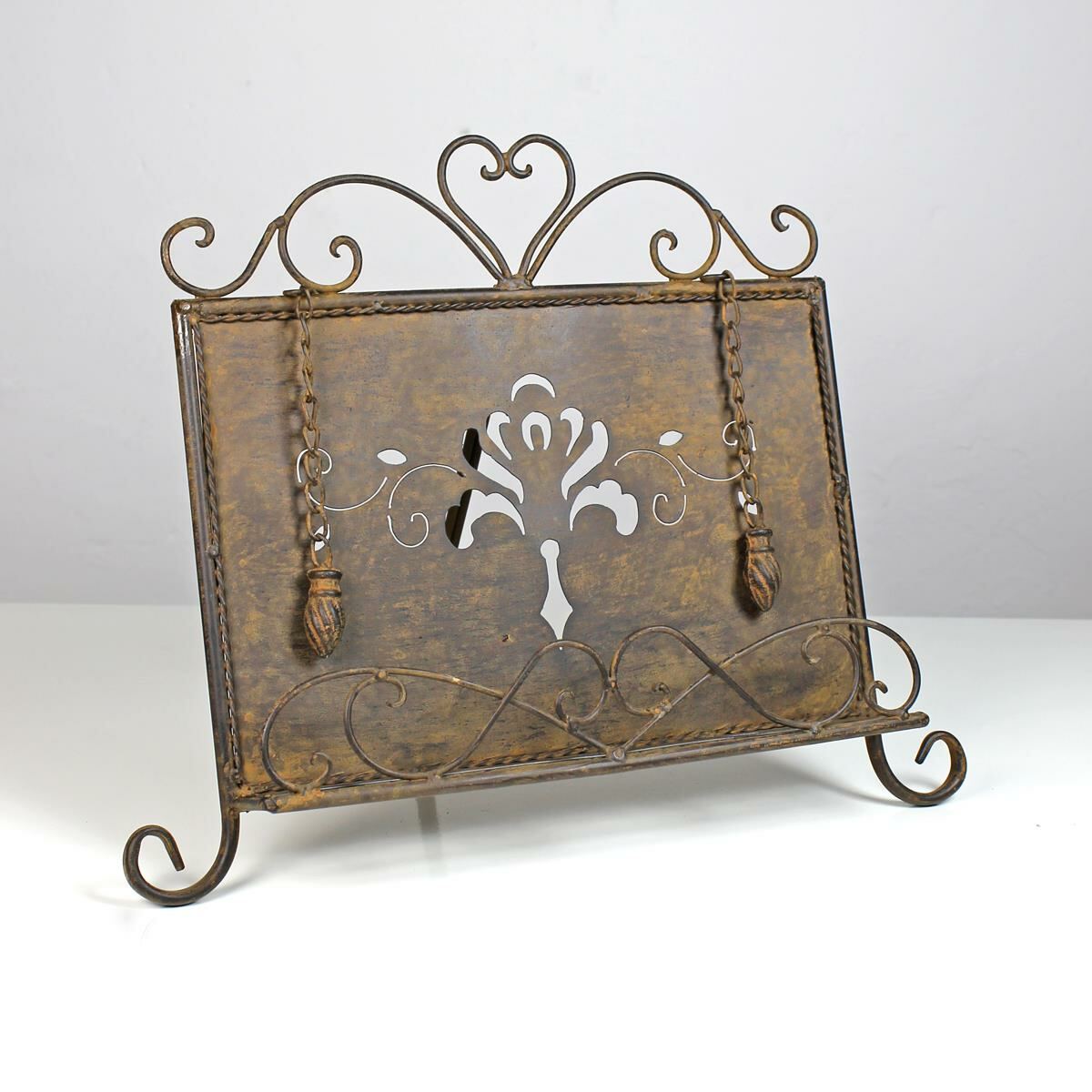 Kochbuchständer im Vintage Look aus Metall - Onlineshop für massive Landhausmöbel