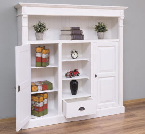 Landhaus Wohnzimmerschrank weiß shabby chic