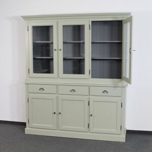 Landhaus Buffetschrank Steingrau massiv