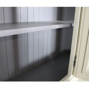 Landhaus Buffetschrank Steingrau massiv