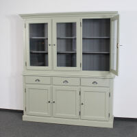 Landhaus Buffetschrank Steingrau massiv