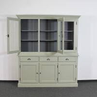 Landhaus Buffetschrank Steingrau massiv