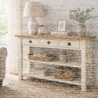 Schmaler Konsolentisch mit Schublade Shabby Chic