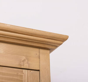 Breiter Buffetschrank im Landhausstil - braun, blau