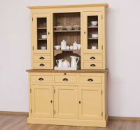 Landhaus Buffetschrank im Vintage Design - gelb, braun