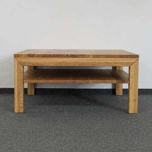 Couchtisch Wildeiche 100x100cm mit Ablagefach