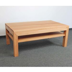 Couchtisch 120x70cm aus Kernbuche mit Ablagefach