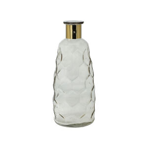 Hohe Glasvase grau Golden Smoke - 30,5 cm