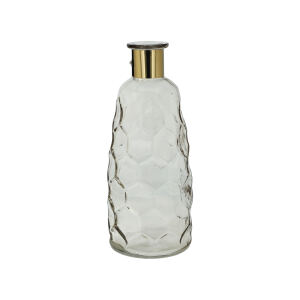 Hohe Glasvase grau Golden Smoke - 30,5 cm