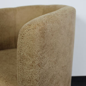 Vintage Cocktailsessel Lederoptik Sand