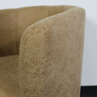 Vintage Cocktailsessel Lederoptik Sand