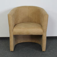 Vintage Cocktailsessel Lederoptik Sand