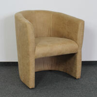 Vintage Cocktailsessel Lederoptik Sand