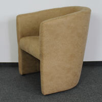 Vintage Cocktailsessel Lederoptik Sand