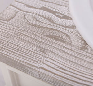 Landhausstil Doppelwaschtisch Massivholz cremeweiß