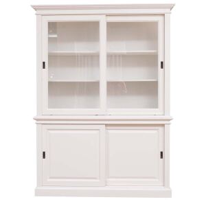 Weißer Schiebetürenschrank im Landhausstil