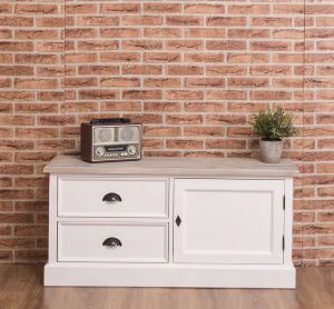 Kleines TV-Sideboard Lyon im Landhausstil lackiert