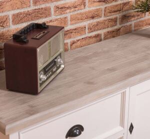Kleines TV-Sideboard Lyon im Landhausstil lackiert